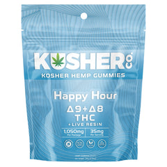 KusherCo Hemp Gummies HAPPY HOUR D9+D8+Live Resin 35mg 30ct
