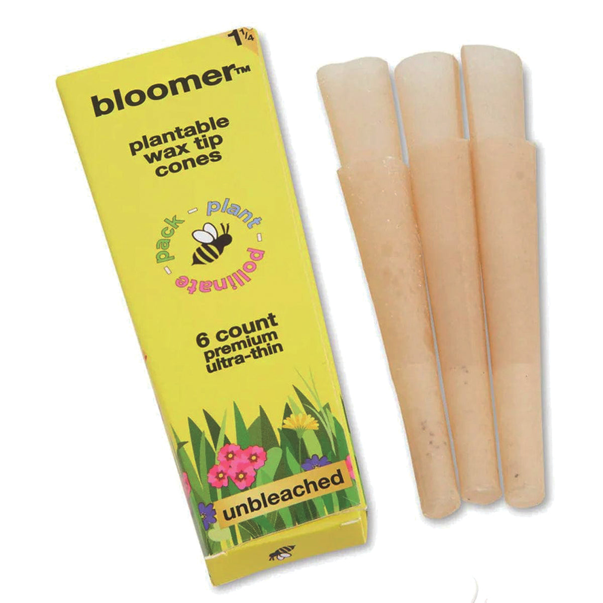 Bloomer Unbleached 6pk 1 1/4 Cones