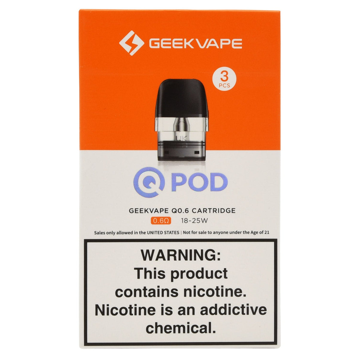 Geekvape Q Replacement Pod 0.6ohm 3pck