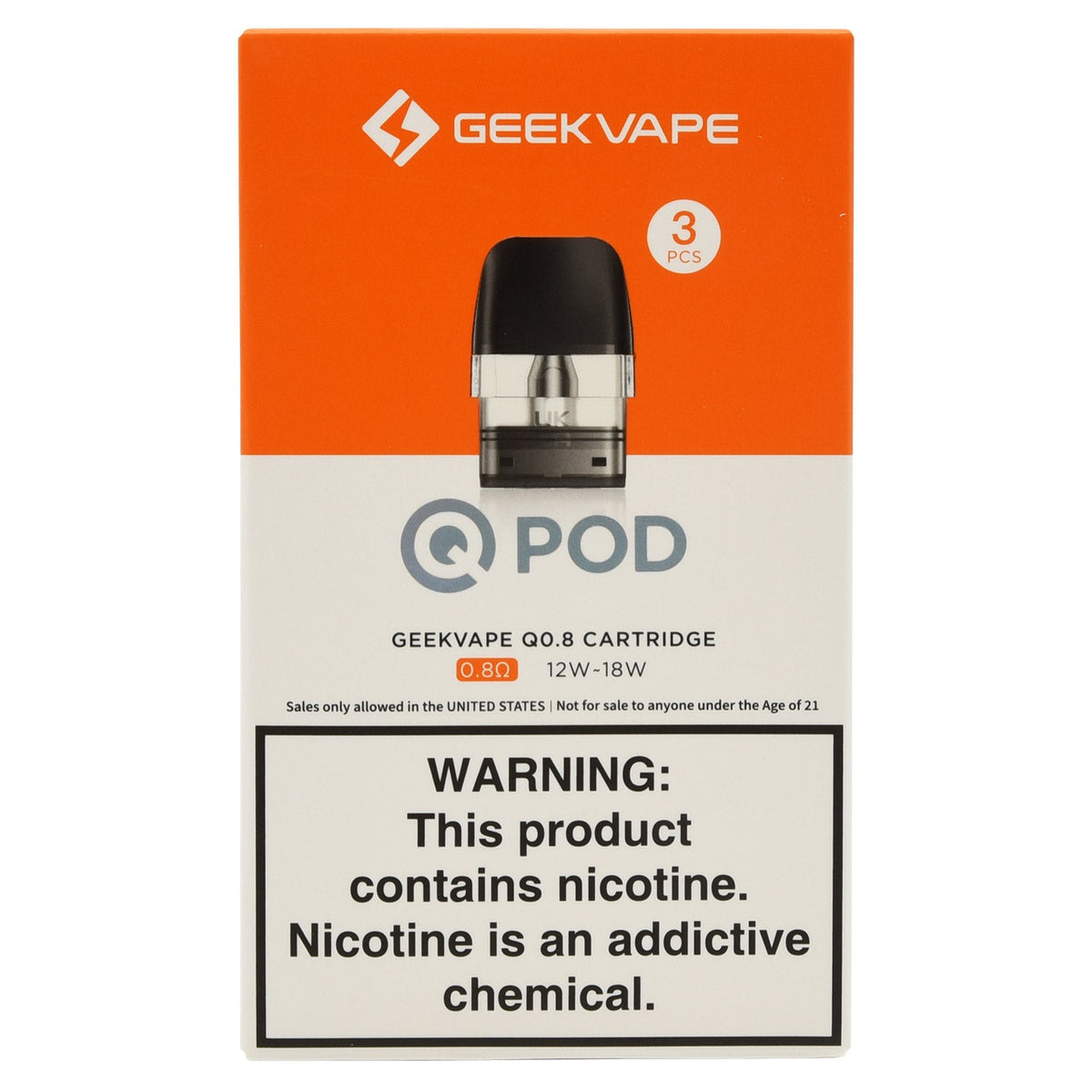 Geekvape Q Replacement Pod 0.8ohm 3pck