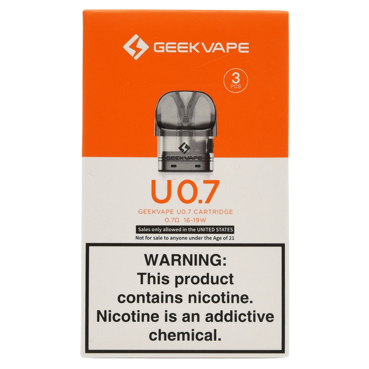 Geekvape Aegis U Replacement Pod 0.7ohm 3pck