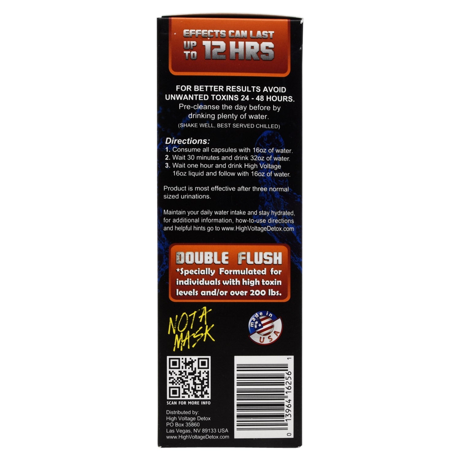 High Voltage 16oz Detox Double Flush